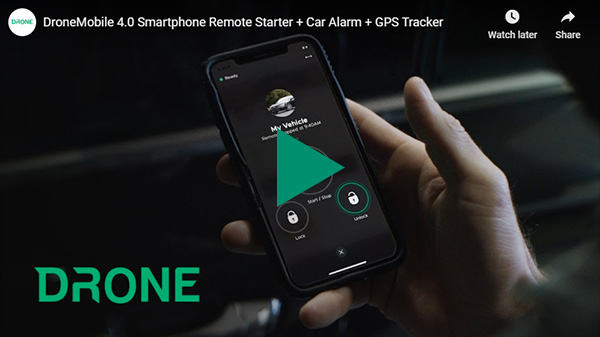 Drone Smartphone Remote Starter, Alarm, GPS Tracker